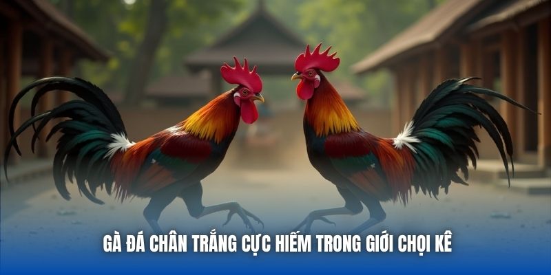 Gà đá chân trắng cực hiếm trong giới chọi kê